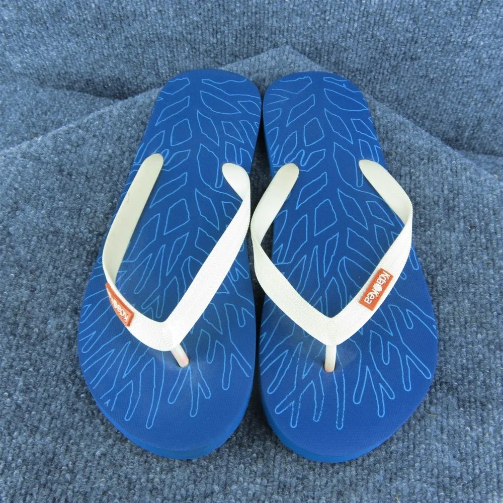 Koa kea  Men Flip Flop Sandals‎ White Synthetic Slip On Size 11.5 Medium
